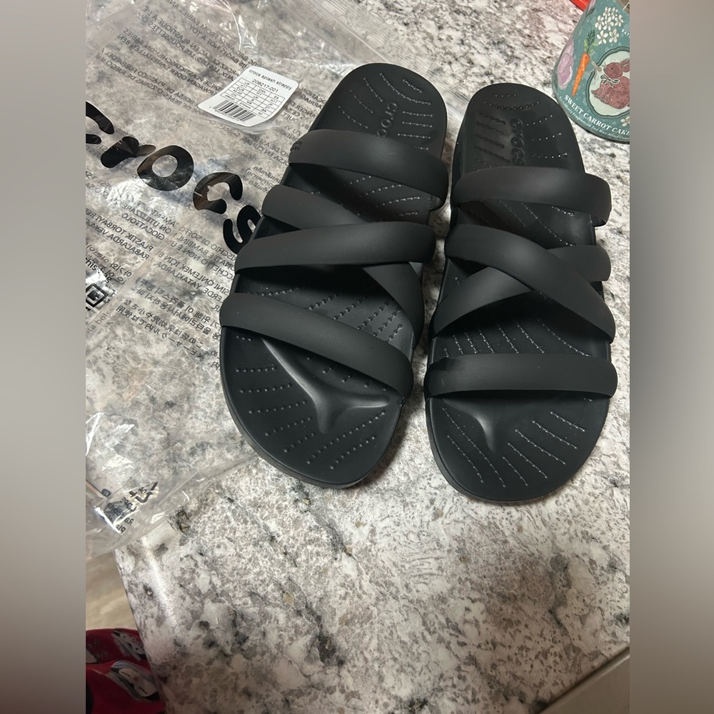 CROCS Black Slide Sandals